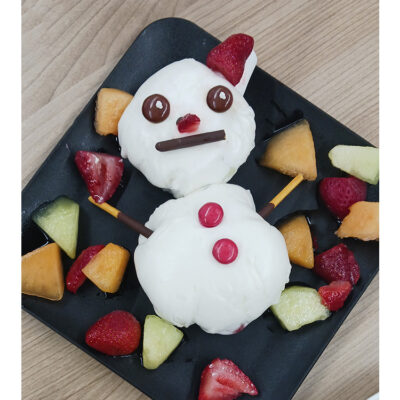 ライスペーパーゆきだるまケーキ大福