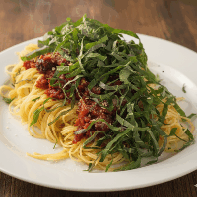 チャンジャの冷しごまパスタ