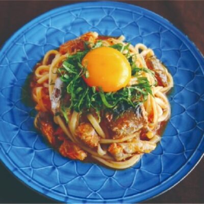さば缶の冷や盛スンドゥブうどん（スンドゥブチゲスープ150gを使ったレシピ）