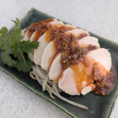 四川風よだれ鶏（韓国マラタンスープを使ったレシピ）